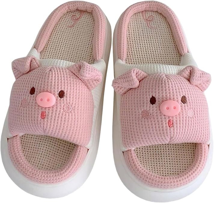 Gaolinci Pig Slippers, Cozy Home Slippers for Women | Casual Slippers