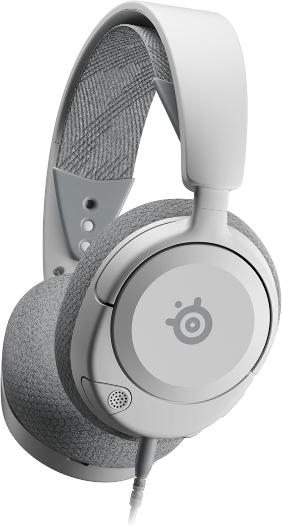 SteelSeries Arctis Nova 1 Multi-System Gaming Headset - Hi-Fi Driver - 360° Spatial Audio - Comfortable Design - Durable - Ultra Lightweight - Noise Cancelling Microphone - PC PS5/PS4 Switch Xbox - White