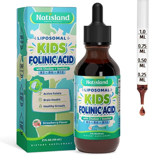 Liposomal Folinic Acid Drops for Kids, Folinic Acid Supplement