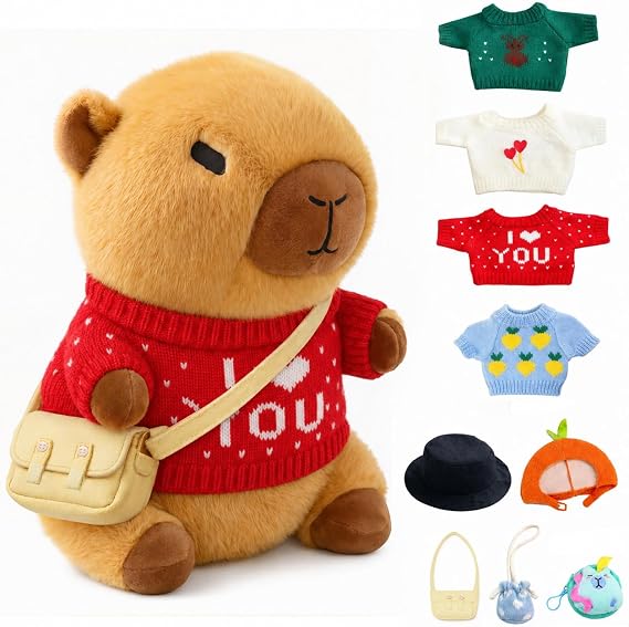 10 Pcs Capybara Plush Toy Set
