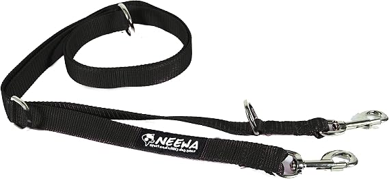 Neewa Adjustable Dog Leash (2m/6.5ft, Black)