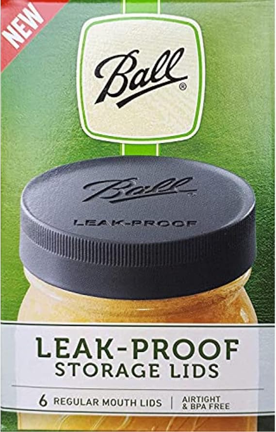 Ball Mason Jar Leak-Proof Lids, Regular Mouth, 6 CT