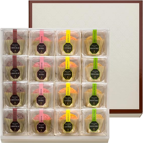 BOULMICH Mini Truffle Cake 16 Pieces, No Carry Bag, Respect for the Aged Day, Souvenir, Gift, Sweets