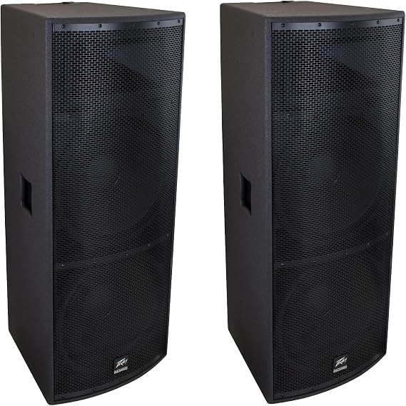 Peavey SP 4 Dual 15" 3-Way Passive 4000W PA Speakers Pair DJ Package | Concert-grade sound for bands and venues, unpowered cabinets for external amps, big low end and clear highs, 15 inch size