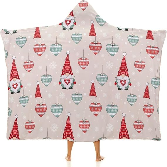 Hooded Blanket Cloak Shawl Wrap Nap Quilt Comfy Poncho Throw Blanket