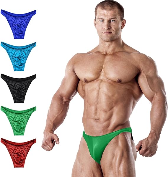 Exxact Sports Mens V Cut Competition Bodybuilding Posing Trunks - NPC IFBB Mens Trunk Underwear Posing Suits, Trunk for Adult
