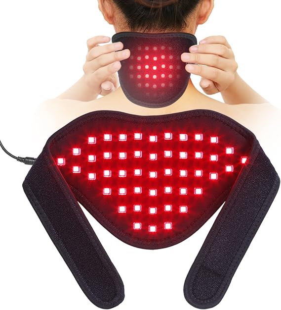Infrared &Red Light Therapy Devices: Pain Relief 850NM LED Neck Pain Fatigue Light Therapy Warp Pad Home Use FDA Cleared Device