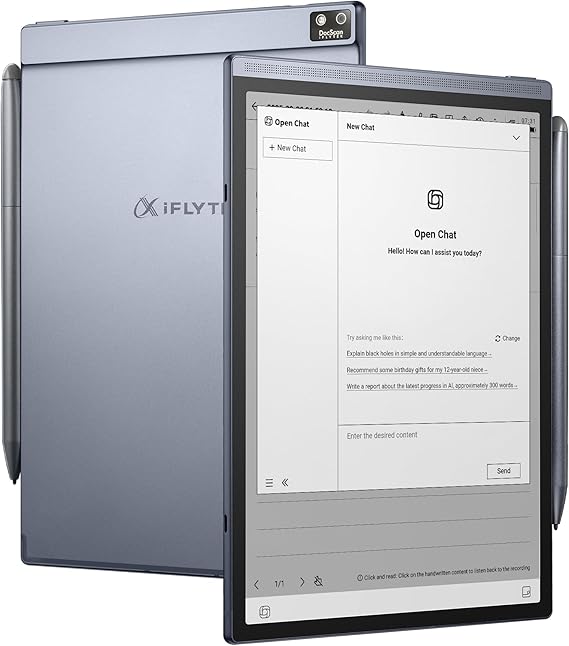 AINOTE Air 2, 8.2-inch AI Note-Taking Tablet Writing Paper Tablets, Digital Notebook with Pen, Voice-to-Text Transcription, Multi-Languages Meeting Minutes Schedule