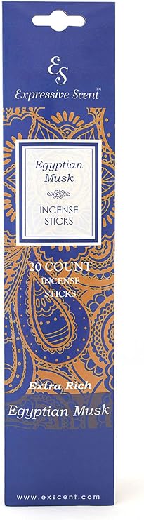 3 Pack Extra-rich Double Dipped 20 Stick Box Egyptian Musk Incense Sticks