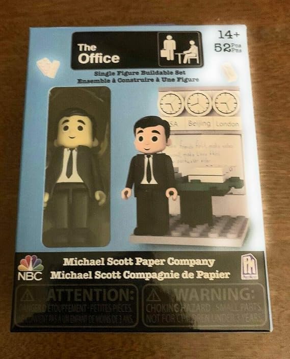 The Office Michael Scott Paper Company Buildable Set - 52 Pieces, Michael Scott Minifigure, Modern, Unisex, Ages 14+