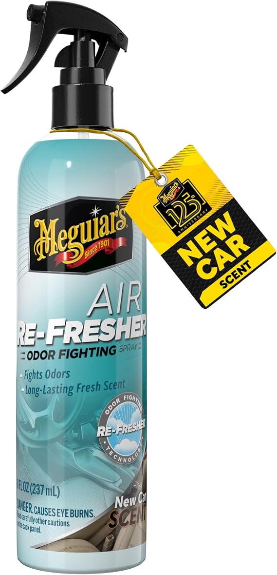 Meguiars Air Re-Fresher Odor Fighting Spray, New Car Scent 8 Oz