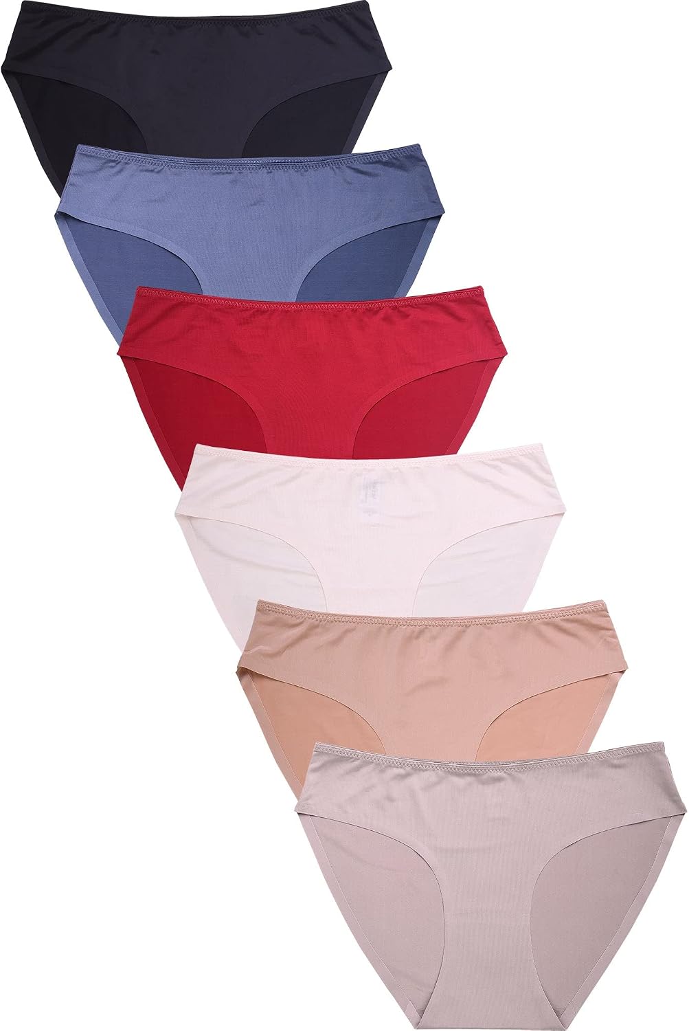 Sofra 6 Pack of Womens Full Coverage High Waist Briefs Panties - 2X-Valarie