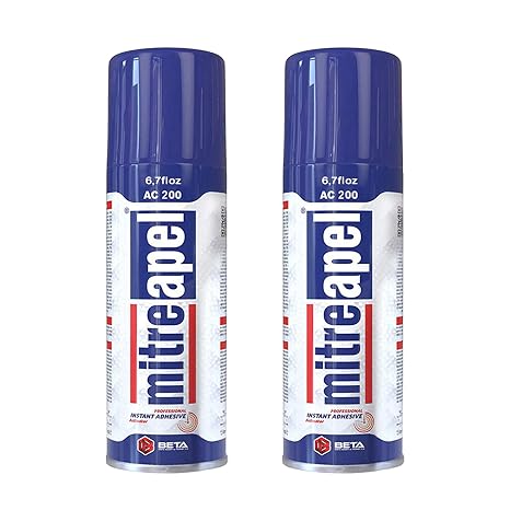 MITREAPEL Activator (2 x 6.7 fl oz) Spray Accelerator for CA Super Glues (2 Pack)