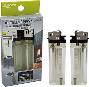 SOTO Pocket Torch - Refillable Lighters for Camping and Outdoor Use, Lighter is Empty - Fuel NOT Included, Different Variations Available
