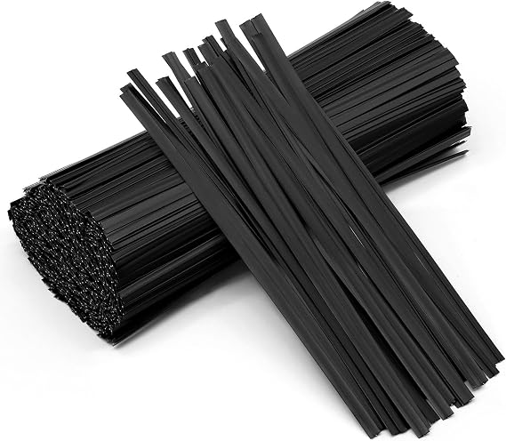 Easytle 5000 Pcs Black Plastic Coated Twist Ties, 5" Cable Ties, Bread Ties, Reusable, Heavy Duty, Wire Twist Ties for Home, Office, Industry