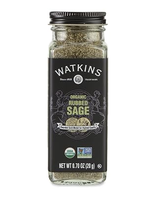 Watkins Gourmet Organic Spice Jar, Rubbed Sage, Non-GMO, Kosher, 0.7 Ounce Jar, 1-Pack
