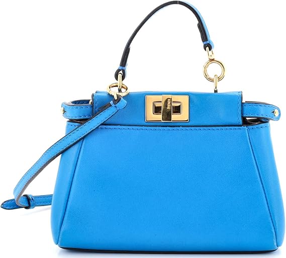 Pre-Loved Peekaboo Bag Leather Nano, Blue