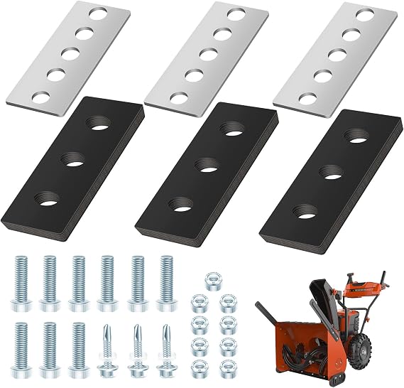Snow Blower Impeller Modification Kit Universal 3/8" 3-Blade, for Modifies 2-Stage Machine, (3)