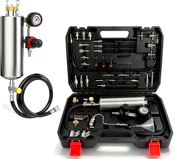 MR CARTOOL Fuel Injector Cleaner Kit 150PSI Automotive Fuel System Cleaning Kit for for Gasoline Injectors, C100 Non-dismantle Fuel Injector Cleaner Machine for Auto Catalytic Converter/Intake Valve
