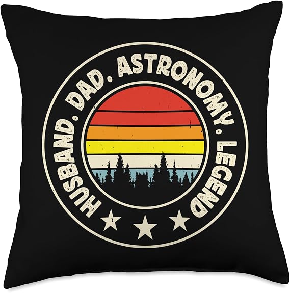 Astronomy Total Solar Eclipse Skywatcher Space Galaxy Throw Pillow