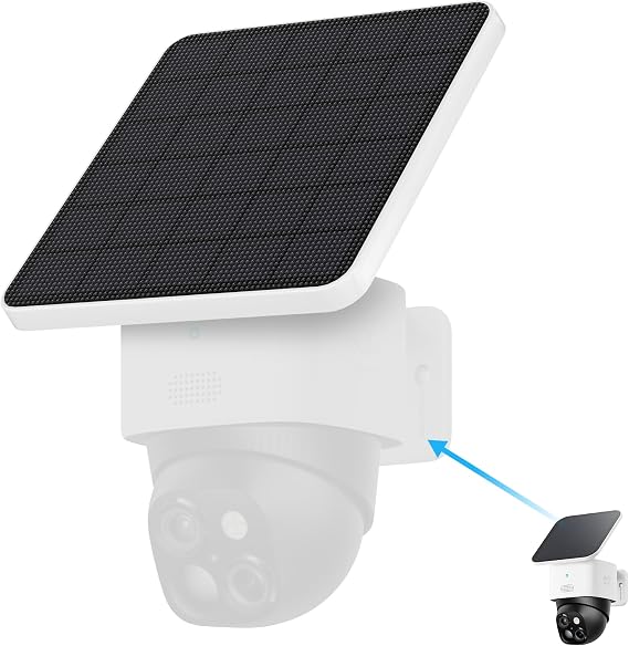 4W Solar Panel Compatible with eufy Security SoloCam S340,Replace The Original 2W Solar Panel,Keep Your eufy S340 Camera Continuously Powered,IP67 Weatherproof,(Only Solar Panel,Cameres Not Included)