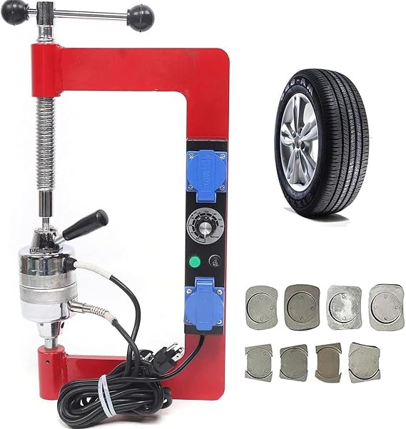Car Tire Vulcanizer Tire Vulcanizer Tire Auto Repair Machine Kit with 8 Molds Temperature 150℃-180℃ Vulcanizer Garage Equipment Tower Tire Spreader Repair Tool for Car Truck