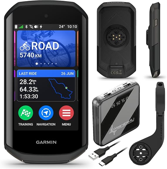Garmin Edge 1050 Premium Cycling Computer with Wearable4U Bundle