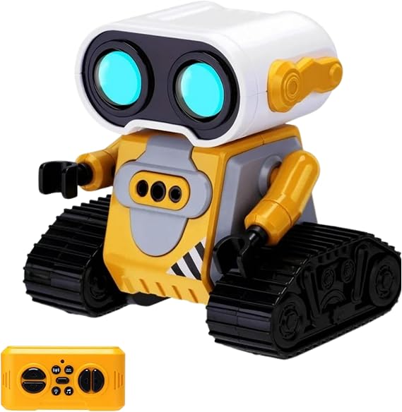 Giffy/Oyuncak Uzaktan Kumandalı El Sensörlü Akıllı WALL-E Robot Dahili Şarjlı Işıklı Sesli FULL Fonksiyonlu El Hareketlerini Algılayabilen Farklı Işık Kombinasyonlu Akıllı RC Robot (SARI)