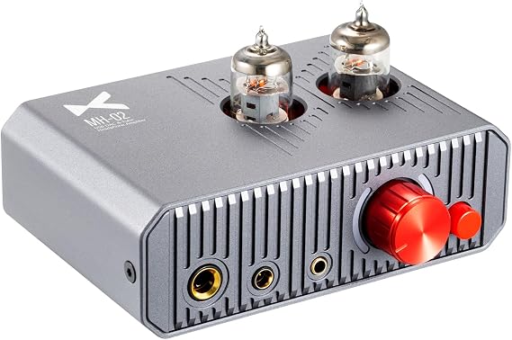 Docooler USB Decoder Tube Headset Amplifier, USB DAC Tube Headphone Amplifier, DAC Chip PCM 32Bit/384kHz DSD256 Double 6J1 Tube 1300mW Output Power 2 Gain Settings