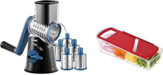 Cheese Grater and Mandoline Slicer Bundle