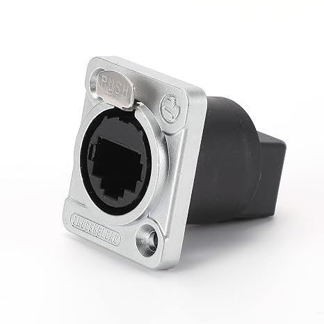 20pcs RJ45 Network Data Cable Connector Socket Solderless Weld Crimping Dustproof LED Large Screen Data Transmission Ethernet Module (AE8FD-5-R Right Angle Type)