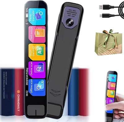 Chat Gpt Pen - Ai Scanning Smart Pen - Ai Smart Pen for Real-Time Translation - Handheld Scanner Translator - Text Scanner & 60 Offline Translations with HD Touchscreen