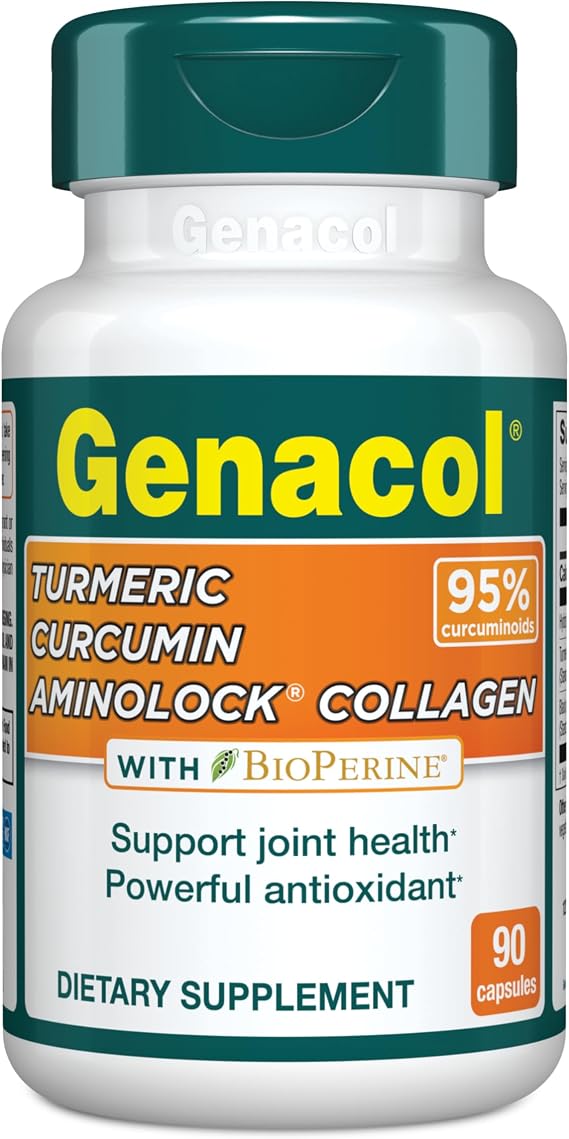 Genacol Turmeric Curcumin Joint Supplement with Collagen, 30-Day Supply