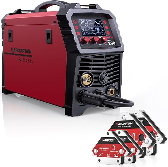 ARCCAPTAIN 200Amp MIG Welder &Welding Magnets 25LB&55LB 4Pcs