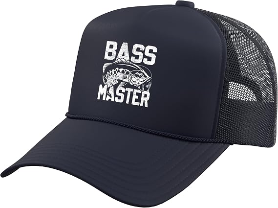 Bass Master Trucker Hat with Adjustable Mesh Back