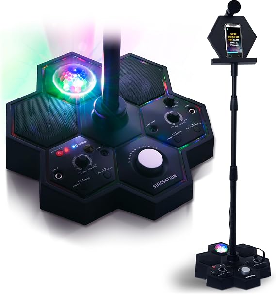 Karaoke Machine - Singsation All-in-One Karaoke System & Party Machine - Performer Speaker w/Bluetooth Microphone Sing Stand - No CDs! - Kids or Adults. YouTube Your Favorite Karaoke Videos & Songs