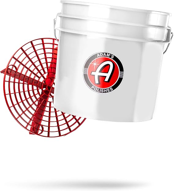 Adam's Polishes Wash Bucket (3.5 Gallon Bucket + Grit Guard) - Car Detailing Tool for Car Washing & Garage Storage | Stores Car Wash Soap, Foam Cannon, Foam Gun, Microfiber Towels & More