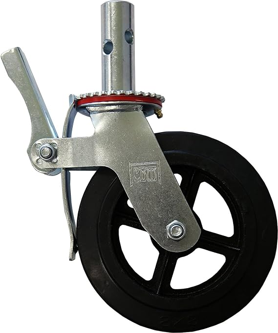 GRIP 8" x 2" scaffold caster wheels set of 4 1 3/8" tube size