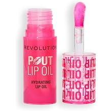 Revolution Beauty London, Pout Lip Oil, Nourishing Tinted Lip Oil, High Shine, Non-Sticky Finish, Vegan & Cruelty-Free, Watermelon Pink, 0.13 oz