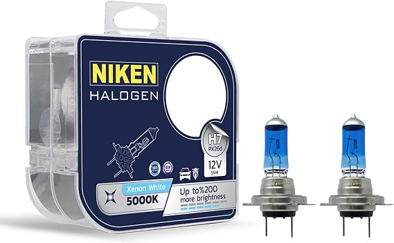 niken 12V H7 55W WHITE LIGHT BULB 5000K (2PCS)