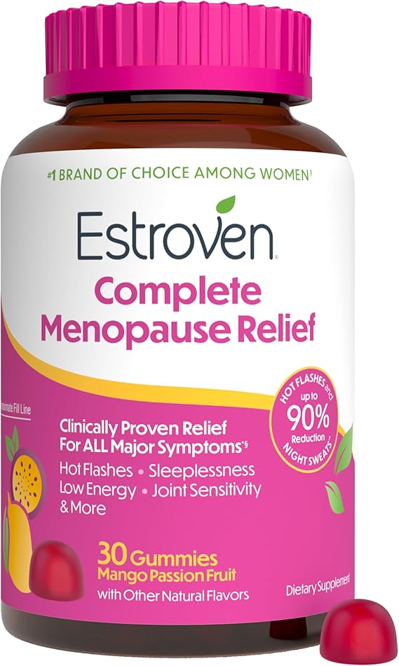Estroven Complete Gummies Menopause Relief Supplement for Women, 30 Count