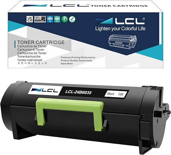 LCL Compatible Toner Cartridge Replacement for Lexmark 24B6035 16000 Pages XM1145 M1145 (1-Pack Black)