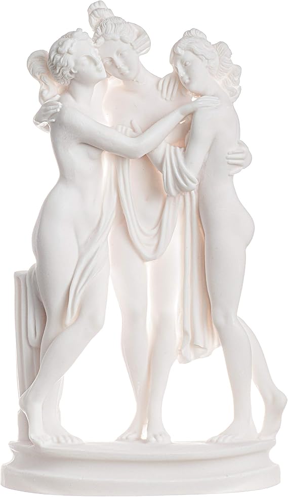 BEAUTIFUL GREEK STATUES 3 Graces Goddesses Canova Figurine Statue 9.84"