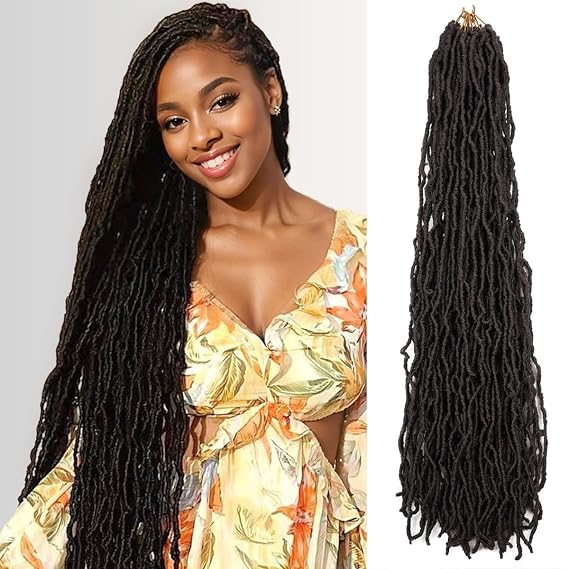 30 Inch Soft Locs Crochet Hair 7 Packs for Black Women 7 Packs Soft Locs Crochet Hair for Butterfly Locs Hair Curly Wavy Goddess Locs (30 inch(pack of 7), 2#)