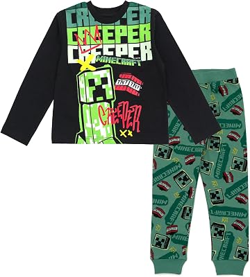 Minecraft T-Shirt and Fleece Jogger Pants Outfit Set Little Kid to Big Kid Sizes 4-18-20