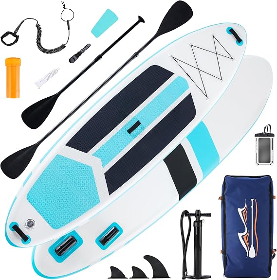 DUMOS Inflatable Stand Up Paddle Board, 10.5'33'' Paddle Boards with Non-Slip Deck, Durable Advanced Material and Complete SUP Accessories for All Skill Levels