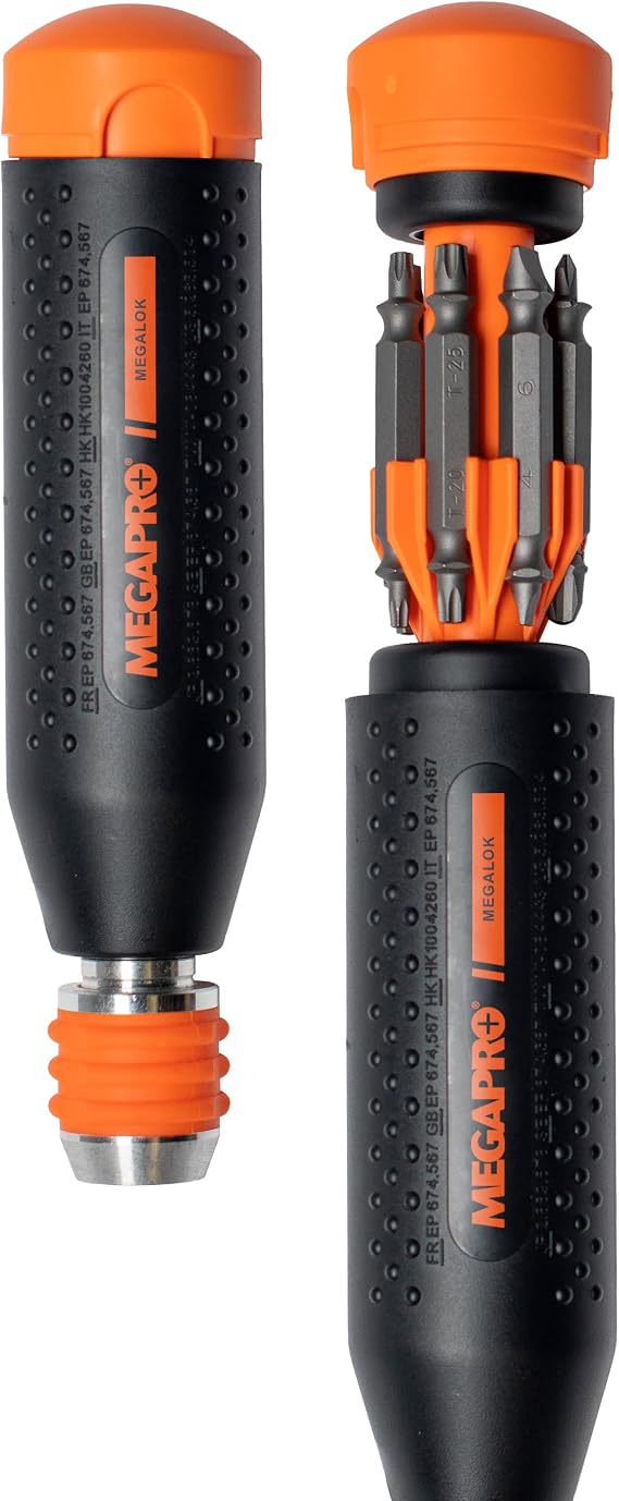 MEGAPRO 14-in-1 MegaLOKTM Multi-Bit Screwdriver | Quick-change Chuck | ANSI Compatible bits can be used in your impact driver |
