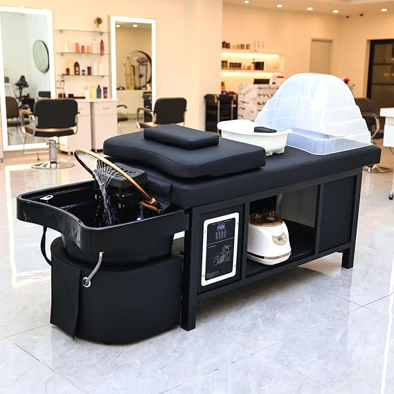 Head Spa Bed Head Spa Equipment with Steamer & Water Circulation System