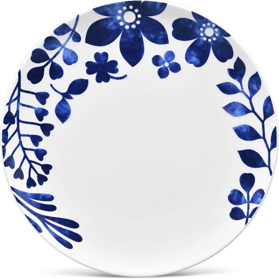 Noritake Sandefjord Dinner Plate, Coupe 11" in Blue/White