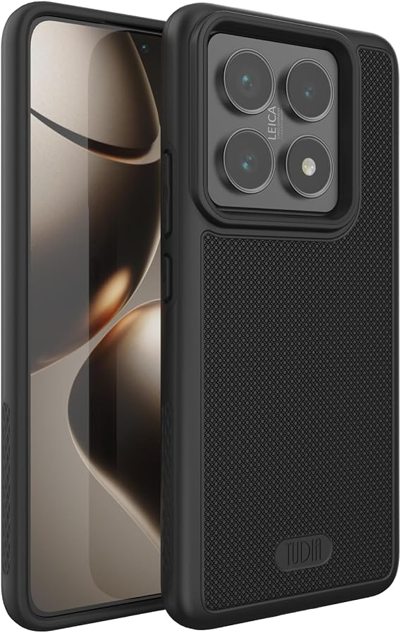 TUDIA MergeGrip [Military Grade] for Xiaomi 14T Pro 5G Case (2024) - [Drop Tested] Dual Layer Shockproof Slim Heavy Duty Tough Protective Phone Cases Cover (Black, Basic)